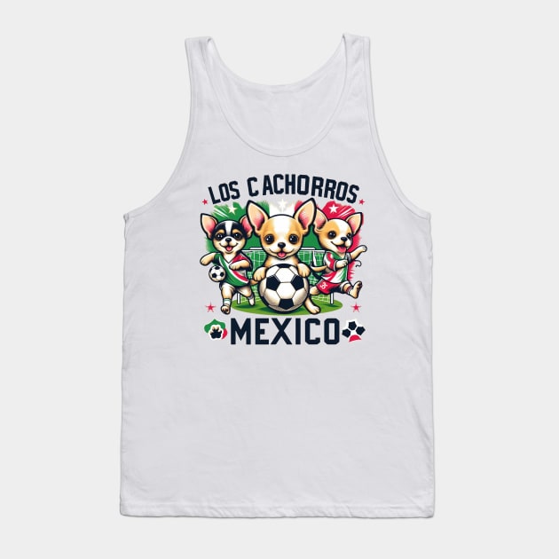 Chihuahua Soccer Futbol Los Cachorros Mexico #1 Tank Top by Battlefoxx Living Earth